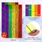 2 Pack 3.2ft x 9.8ft Rainbow Colored Pride Flag Metallic Foil Fringe Curtain, 5 Colors